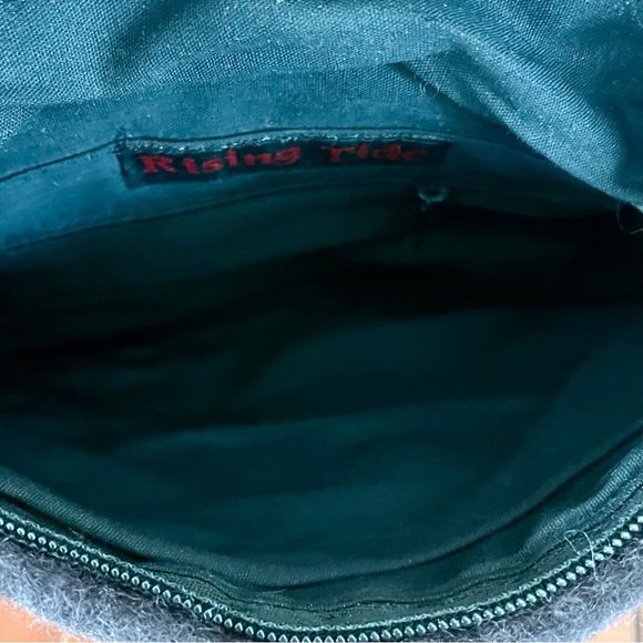 VTG Rising Tide Boiled Felted Wool Purse/Handbag Hand Made In Nepal Boho Flowers - Picture 10 of 11